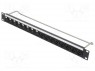 Patch panel; XLR; male x8,female x8; RACK; screw; Thread: M3