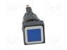 Switch: push-button; 2-position; 16mm; blue; filament lamp; 24V