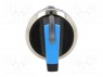 Switch: rotary; 1-position; 22mm; blue; IP67; Pushbutton: prominent