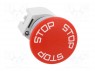 Switch: emergency stop; 2-position; 22mm; red; Illumin: none; IP65