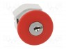 Switch: emergency stop with key; 2-position; 22mm; red; IP65