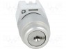 Switch: rotary with key; 3-position; 22mm; silver; Illumin: none