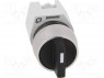 Switch: rotary; 1-position; 22mm; white/black; Illumin: none; IP65