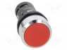 Switch: push-button; 1-position; NC; 1A/240VAC; 0.3A/24VDC; 22mm