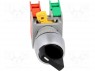 Switch: rotary; 2-position; NC + NO; 3A/230VAC; 22mm; black; IP65