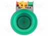 Switch: push-button; 1-position; NC + NO; 3A/230VAC; 22mm; green