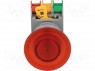 Switch: push-button; 1-position; NC + NO; 3A/230VAC; 22mm; red