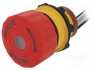 Switch: emergency stop; 2-position; NC x2; 1.5A/250VAC; 22mm; red