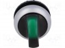 Switch: rotary; 1-position; 22mm; green; Illumin: M22-FLED,M22-LED