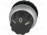 Switch: rotary; 3-position; 22mm; black; Illumin: none; IP66