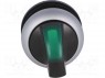 Switch: rotary; 2-position; 22mm; green; Illumin: M22-FLED,M22-LED