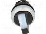 Switch: rotary; 3-position; 22mm; white; Illumin: M22-FLED,M22-LED