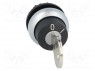 Switch: rotary with key; 2-position; 22mm; black; Illumin: none