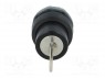 Switch: rotary with key; 2-position; 22mm; black; Illumin: none