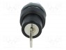 Switch: rotary with key; 2-position; 22mm; black; Illumin: none