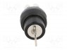 Switch: rotary with key; 2-position; 22mm; black; Illumin: none