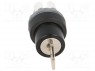 Switch: rotary with key; 2-position; 22mm; black; Illumin: none