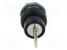 Switch: rotary with key; 2-position; 22mm; black; Illumin: none