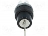 Switch: rotary with key; 3-position; 22mm; black; Illumin: none