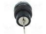 Switch: rotary with key; 3-position; 22mm; black; Illumin: none