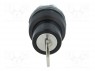 Switch: rotary with key; 3-position; 22mm; black; Illumin: none