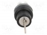 Switch: rotary with key; 3-position; 22mm; black; Illumin: none