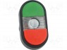 Switch: double; 1-position; 22mm; green-red; Illumin: MLB-1; IP66