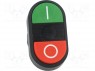 Switch: double; 1-position; 22mm; green/red; Illumin: none; IP66