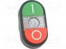 Switch: double; 1-position; 22mm; green-red; Illumin: MLB-1; IP66