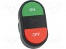 Switch: double; 1-position; 22mm; green/red; Illumin: none; IP66