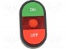 Switch: double; 1-position; 22mm; green-red; Illumin: MLB-1; IP66