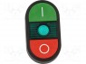 Switch: double; 1-position; 22mm; green/red; Illumin: MLB-1; IP66