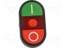 Switch: double; 1-position; 22mm; green/red; Illumin: MLB-1; IP66