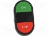 Switch: double; 1-position; 22mm; green/red; Illumin: none; IP66