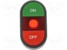 Switch: double; 1-position; 22mm; green/red; Illumin: MLB-1; IP66