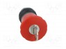 Switch: emergency stop with key; 2-position; 22mm; red; IP66