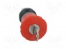 Switch: emergency stop with key; 2-position; 22mm; red; IP66