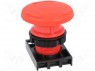 Switch: emergency stop; 2-position; 22mm; red; IP65; 70000cycles