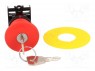 Switch: emergency stop; 2-position; 22mm; red; IP65; 70000cycles