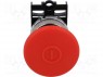 Switch: emergency stop; 2-position; 22mm; red; IP55; 70000cycles