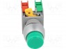 Switch: push-button; 1-position; NC + NO; 3A/230VAC; 22mm; green