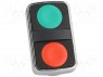 Switch: double; 1-position; 22mm; green/red; Illumin: none; IP66