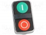 Switch: double; 1-position; 22mm; green/red; Illumin: none; IP66