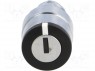 Switch: rotary with key; 1-position; 22mm; black; Illumin: none