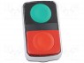 Switch: double; 1-position; 22mm; green/red; Illumin: none; IP66