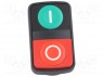 Switch: double; 1-position; 22mm; green/red; Illumin: none; IP66