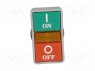 Switch: double; 1-position; NC + NO; 30mm; green/red; IP65; Ø30mm