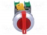 Switch: rotary; 1-position; NO x2; 30mm; red; IP65; Positions: 3