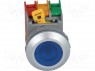 Switch: push-button; 1-position; NC + NO; 30mm; blue; IP65; Ø30mm