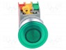 Switch: push-button; 1-position; NC + NO; 30mm; green; IP65; Ø30mm